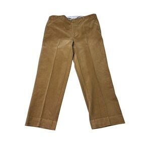 Ben Silver Charleston Mens Tan Corduroy Velvet Pontoglio 1883 Pants 35X26 Italy